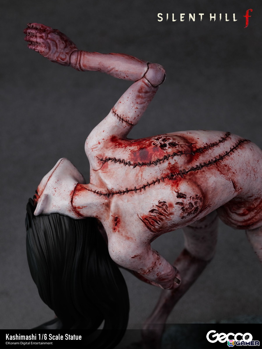 「SILENT HILL f」プレイヤーを追い詰めるバケモノ・カシマシが1/6スケールスタチューとして登場！台座も1960年代の日本の田舎町・戎が丘の路地裏をモチーフにの画像16