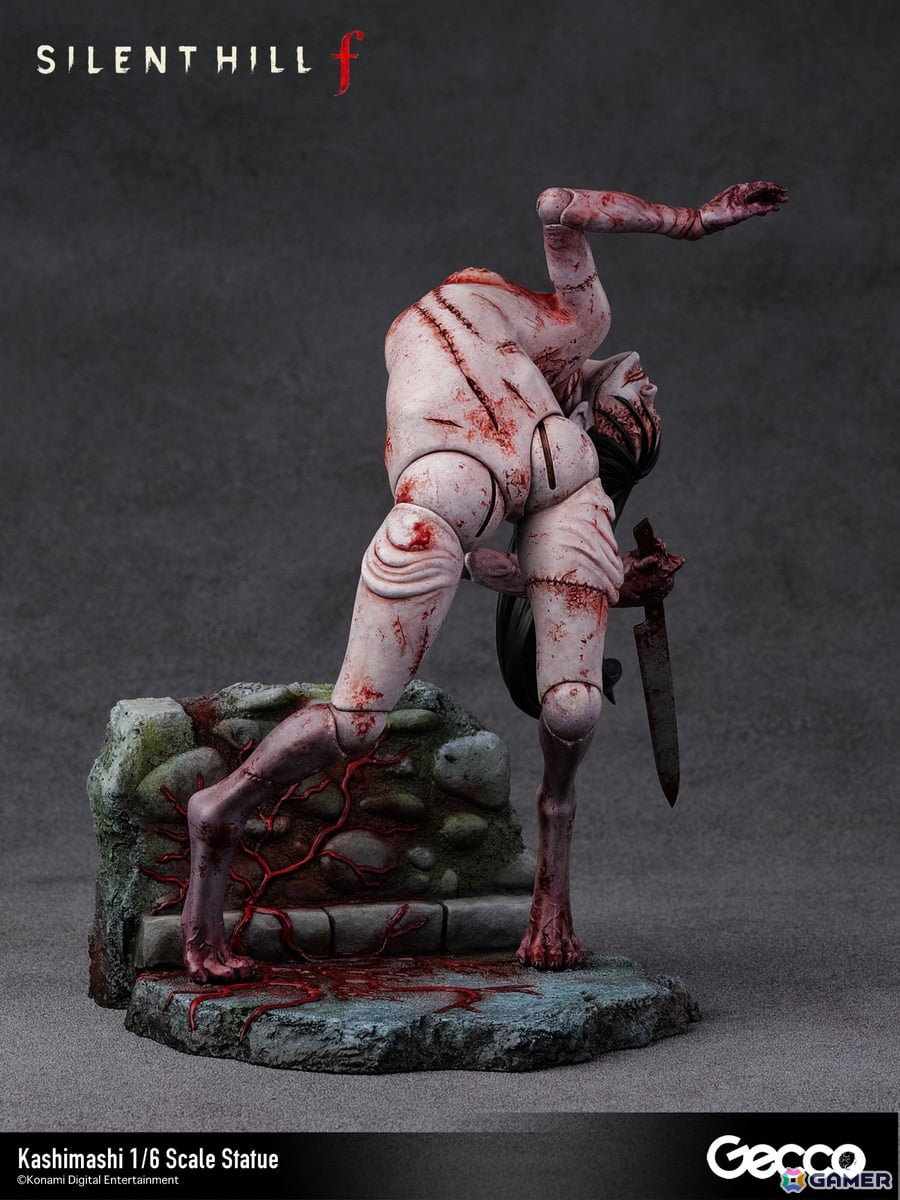 「SILENT HILL f」プレイヤーを追い詰めるバケモノ・カシマシが1/6スケールスタチューとして登場！台座も1960年代の日本の田舎町・戎が丘の路地裏をモチーフにの画像9