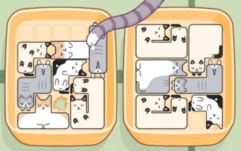 寝相の悪いネコたちを箱にぴったり収めるパズルゲーム「ネネコネコ」体験版が配信！オンラインランキングにも対応