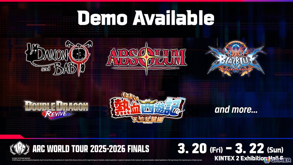 「ARC WORLD TOUR 2025-2026 FINALS」会場内コンテンツを紹介！「MARVEL Tōkon: Fighting Souls」の試遊出展も決定の画像