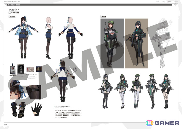 「勝利の女神：NIKKE」公式設定資料集が4月2日に発売！アークや三大企業といった舞台設定や貴重なラフスケッチなどをふんだんに収録の画像7