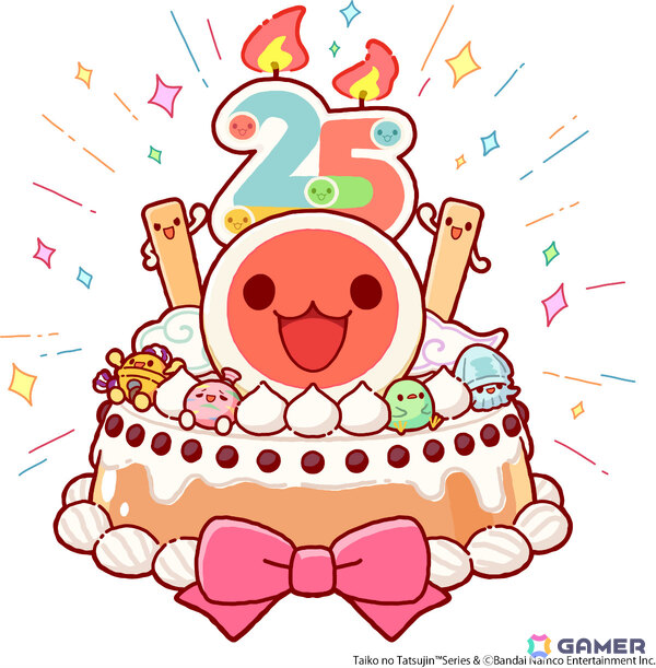 「太鼓の達人」25周年を記念したロゴ＆ビジュアルや超巨大な和太鼓でプレイするスペシャルムービーが公開！どんちゃんのワガママにとことん付き合う企画もスタートの画像