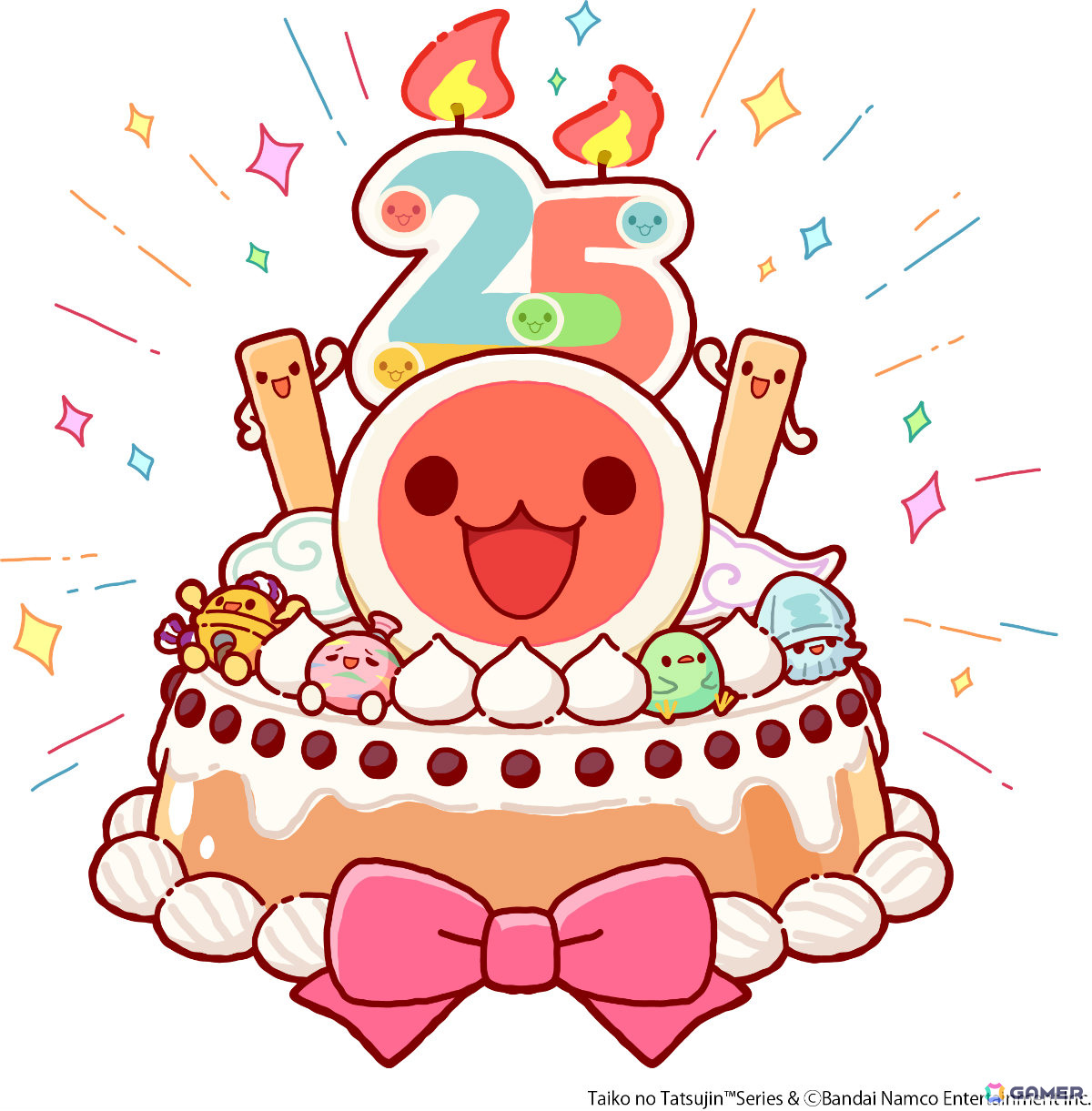 「太鼓の達人」25周年を記念したロゴ＆ビジュアルや超巨大な和太鼓でプレイするスペシャルムービーが公開！どんちゃんのワガママにとことん付き合う企画もスタートの画像2