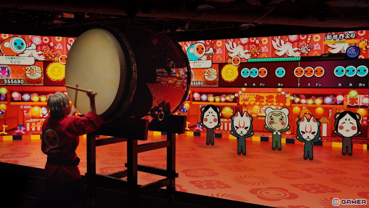 太鼓の達人」25周年を記念したロゴ＆ビジュアルや超巨大な和太鼓で