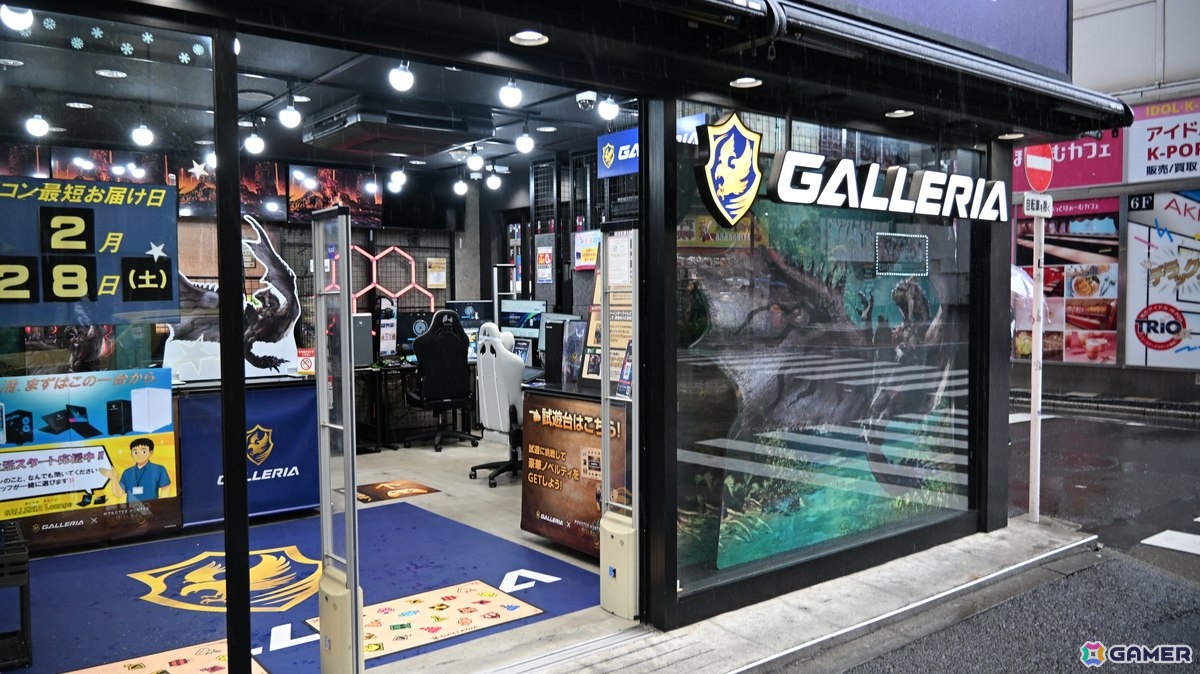 「GALLERIA Lounge」で「モンスターハンターワイルズ」のジャックイベントが開催!リオレウスの大型パネルやコラボPCの展示などを実施の画像