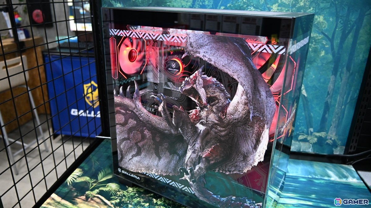 「GALLERIA Lounge」で「モンスターハンターワイルズ」のジャックイベントが開催!リオレウスの大型パネルやコラボPCの展示などを実施の画像