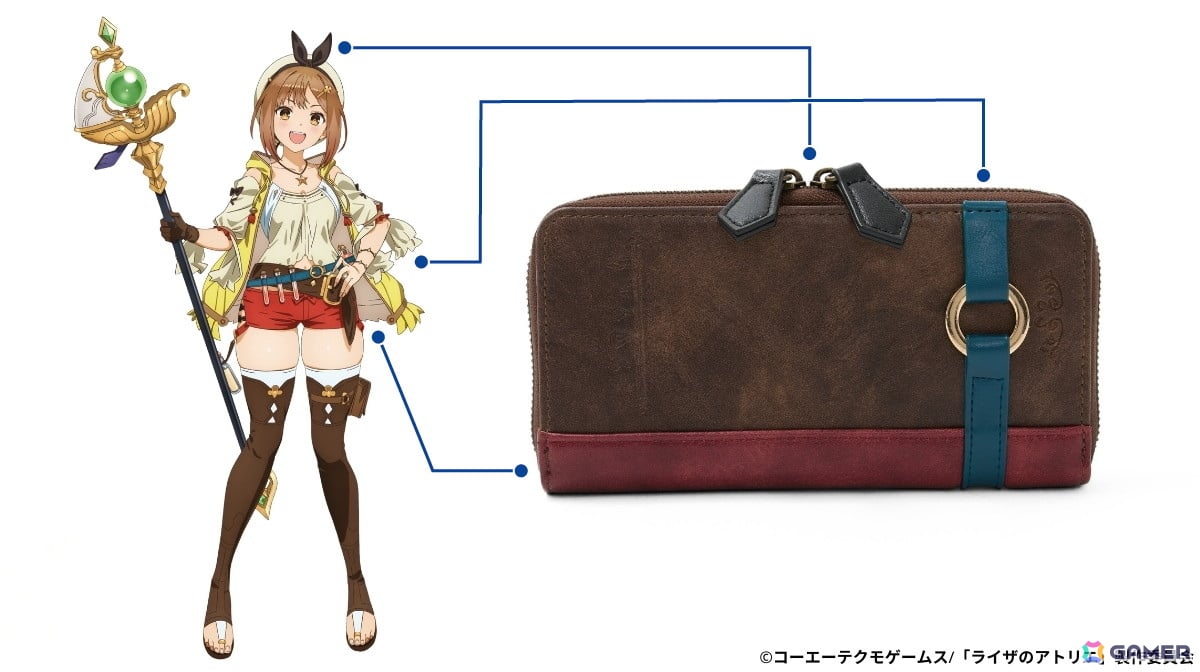 アニメ「ライザのアトリエ」よりライザの装いと冒険の記憶が詰め込まれたコラボ腕時計、レッグバッグ、長財布が登場!の画像