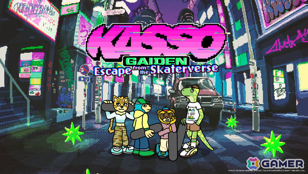スケボー版SASUKEこと「KASSO」がゲーム化！ハイスピード・リズムアクション「KASSO GAIDEN: Escape from the Skaterverse」が配信の画像1