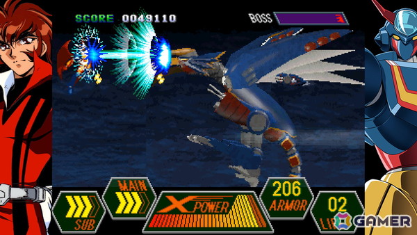 1999年にPS向けとして発売されたSTG「70年代風ロボットアニメ ゲッP-X」の高解像度リマスター版が7月16日に発売！あの“やりすぎた情熱”が再び炸裂の画像4