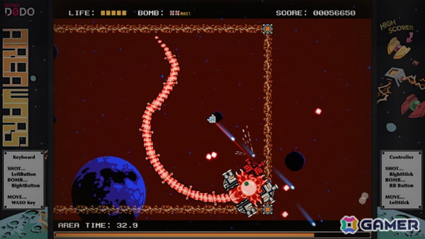 連鎖爆発でハイスコアを目指す2D全方位STG「AREA WARS」デモ版が公開！刻々と変化するエリア内で迫り来る敵を迎え撃ての画像4