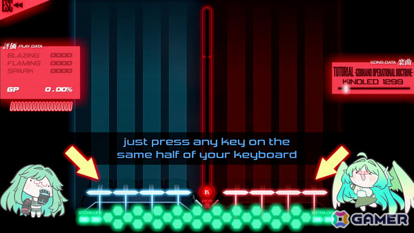 キーボード破壊系超絶連打リズムゲーム「PROJEKT GODHAND」正式版がリリース!新曲10曲&ストーリーモード第1章が追加の画像