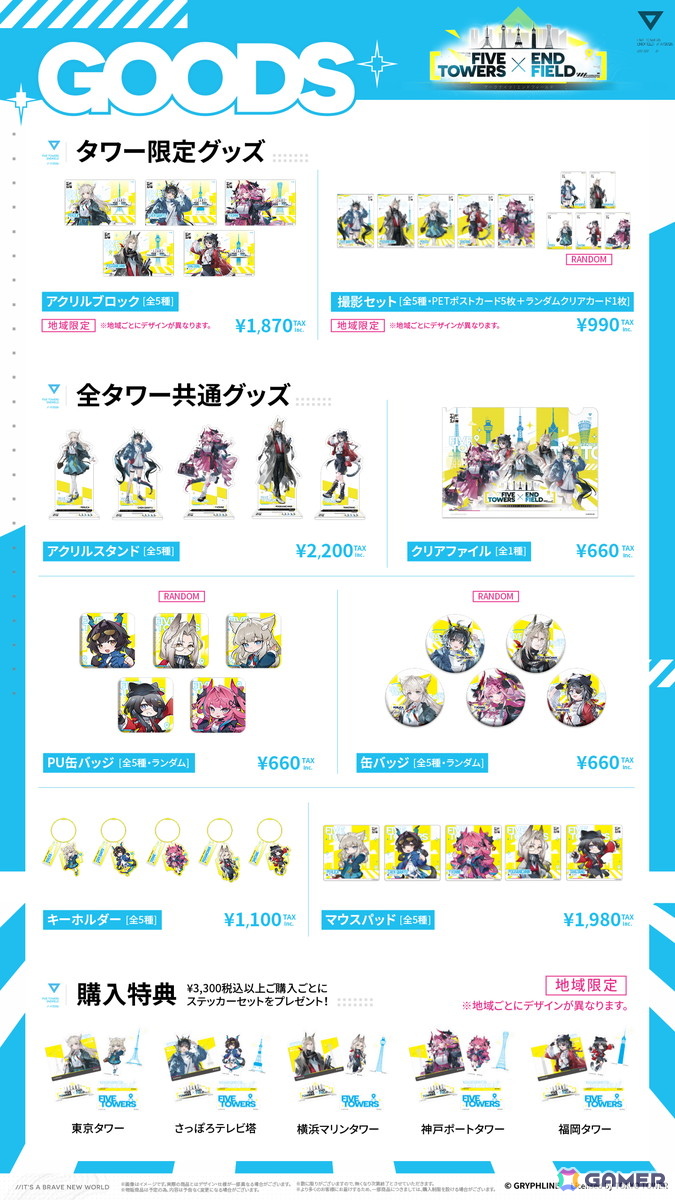 アークナイツ：エンドフィールド」日本全国5大タワーコラボイベントが3