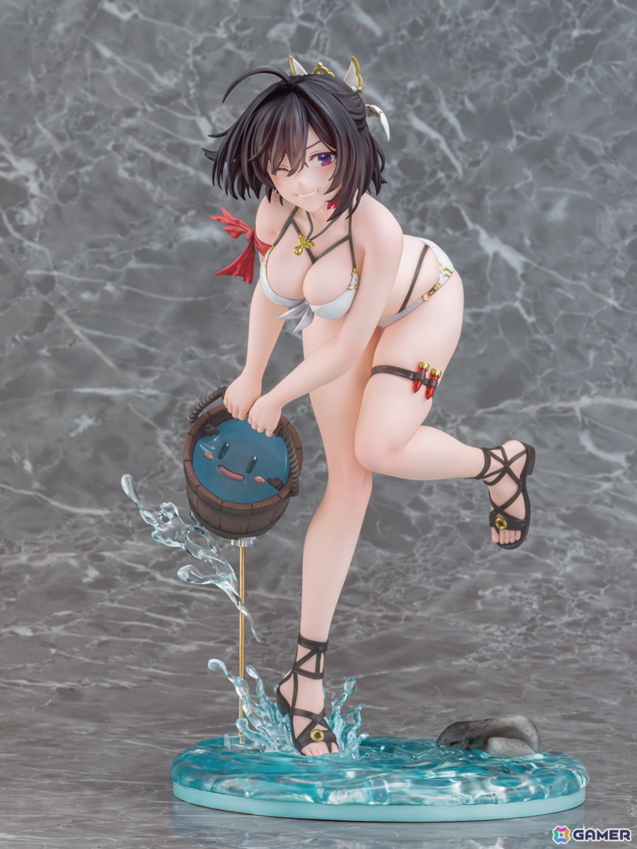 「ユミアのアトリエ」ユミアが夏の日差しを感じさせる瑞々しい水着姿で立体化!ぷにをバケツで汲み上げた瞬間の弾けるような笑顔が印象的の画像