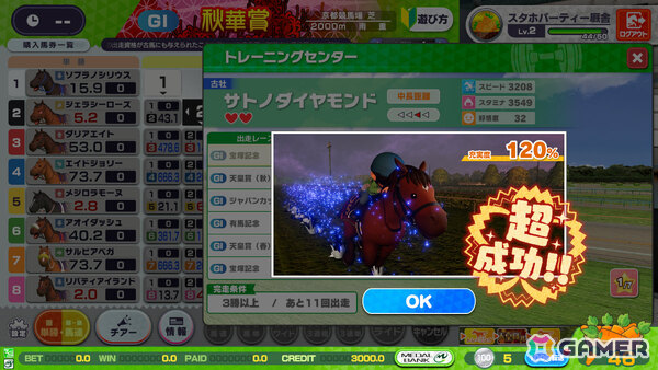 「StarHorse」シリーズの世界が遊びやすくカジュアルに！ファミリー向け競馬メダルゲーム「StarHorseParty」が稼働の画像7