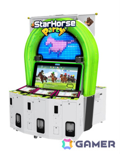 「StarHorse」シリーズの世界が遊びやすくカジュアルに！ファミリー向け競馬メダルゲーム「StarHorseParty」が稼働の画像