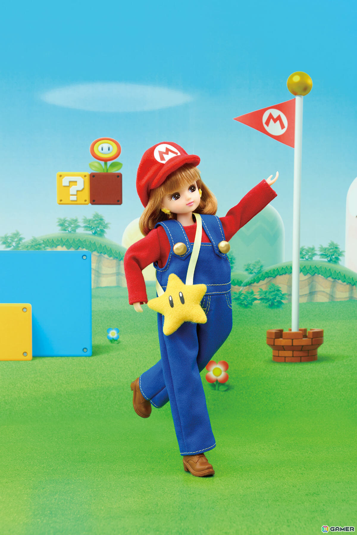 リカちゃんとスーパーマリオが再びコラボ！マリオスタイル＆ピーチ姫スタイルのドールが4月18日に発売の画像1
