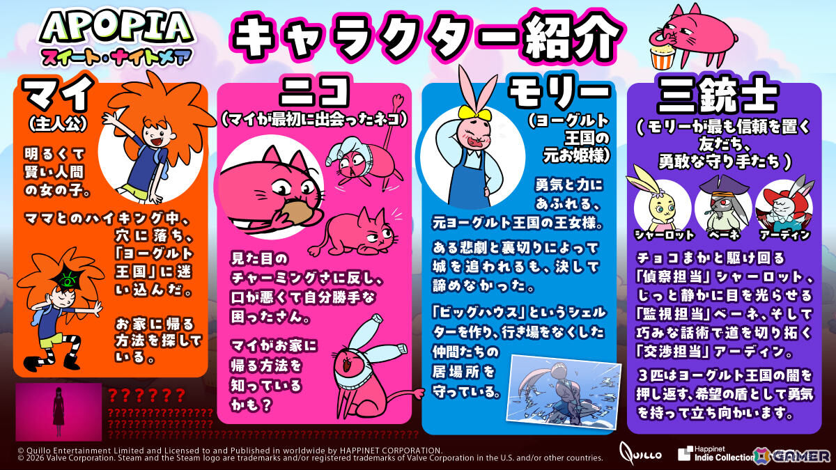 謎解きADV「Apopia: スイート・ナイトメア」が配信!ユーモアあふれるファンタジー世界の裏側に潜むダークでシリアスな真実とはの画像