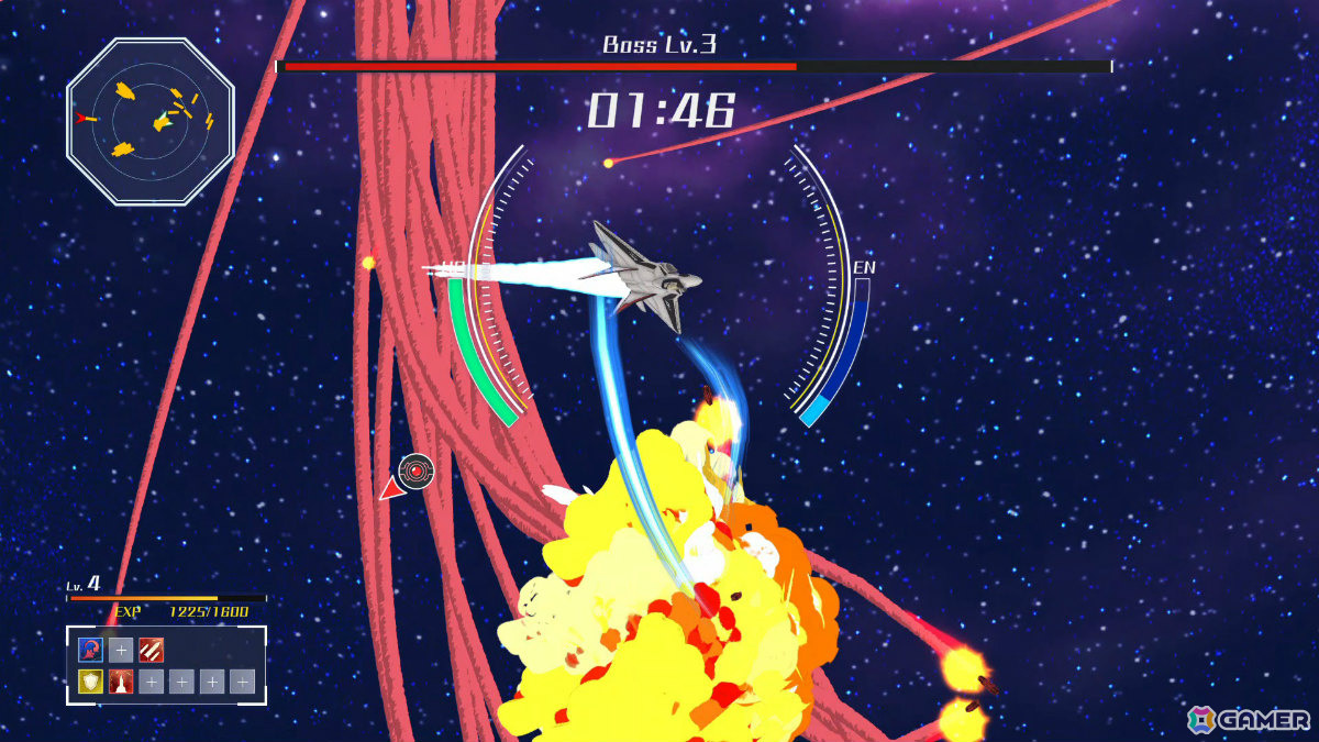 無数のミサイルをかわし続ける3D戦闘機サバイバルローグライク「WARHEAD CIRCUS」が506円（税込）となるセールが開催！の画像3