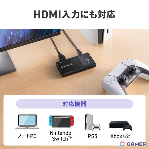 PC不要のビデオキャプチャー「400-MEDI054」が発売！USB-C映像入力のフルHD/60fps録画を充電しながらmicroSDカードへ直接保存可能の画像