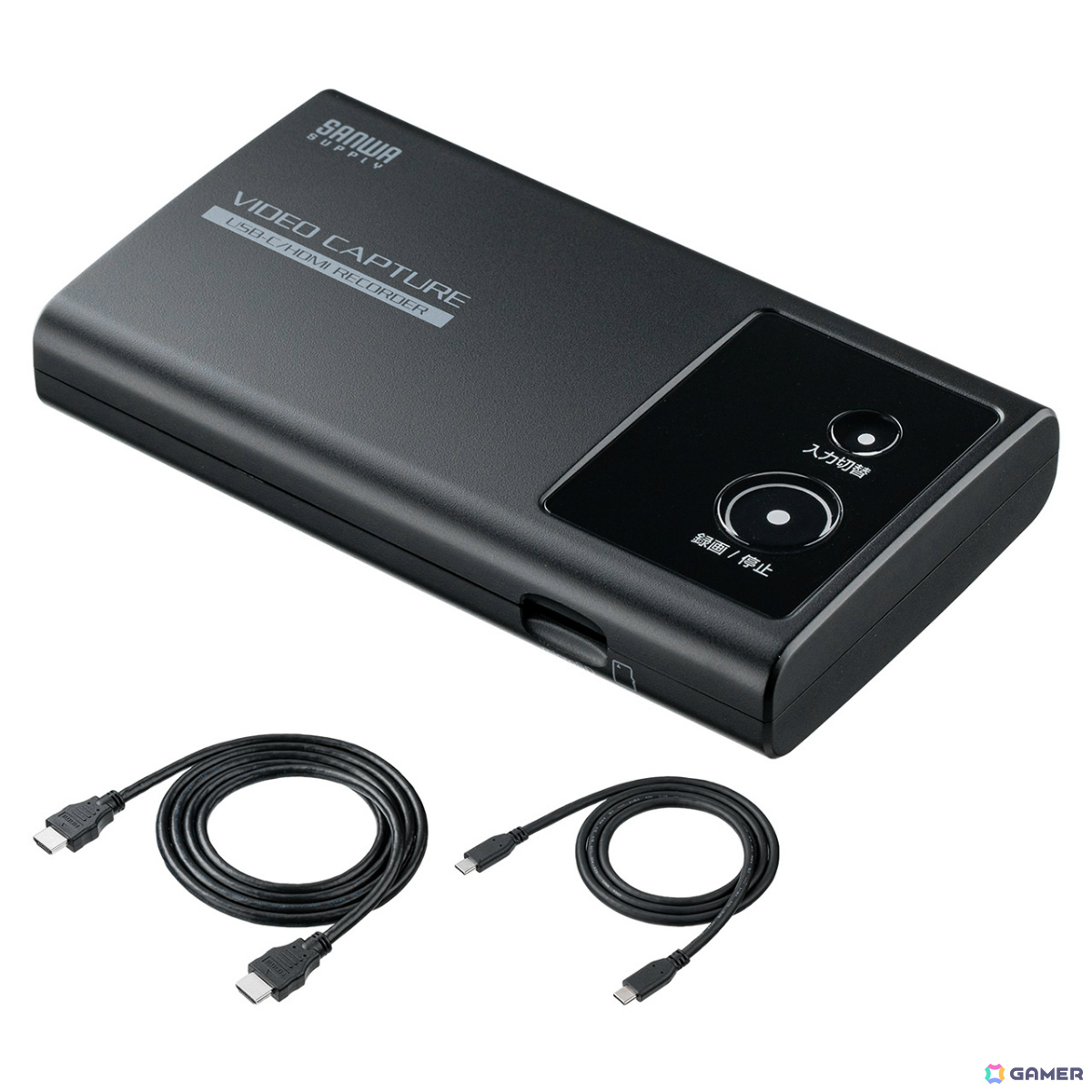 PC不要のビデオキャプチャー「400-MEDI054」が発売！USB-C映像入力のフルHD/60fps録画を充電しながらmicroSDカードへ直接保存可能の画像