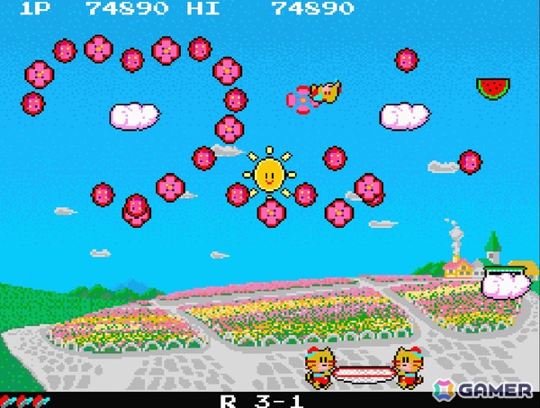 動物の親子がトランポリンで敵を倒すアクションゲーム「プランプポップ」がアーケードアーカイブス/アーケードアーカイブス2として3月5日に配信!の画像