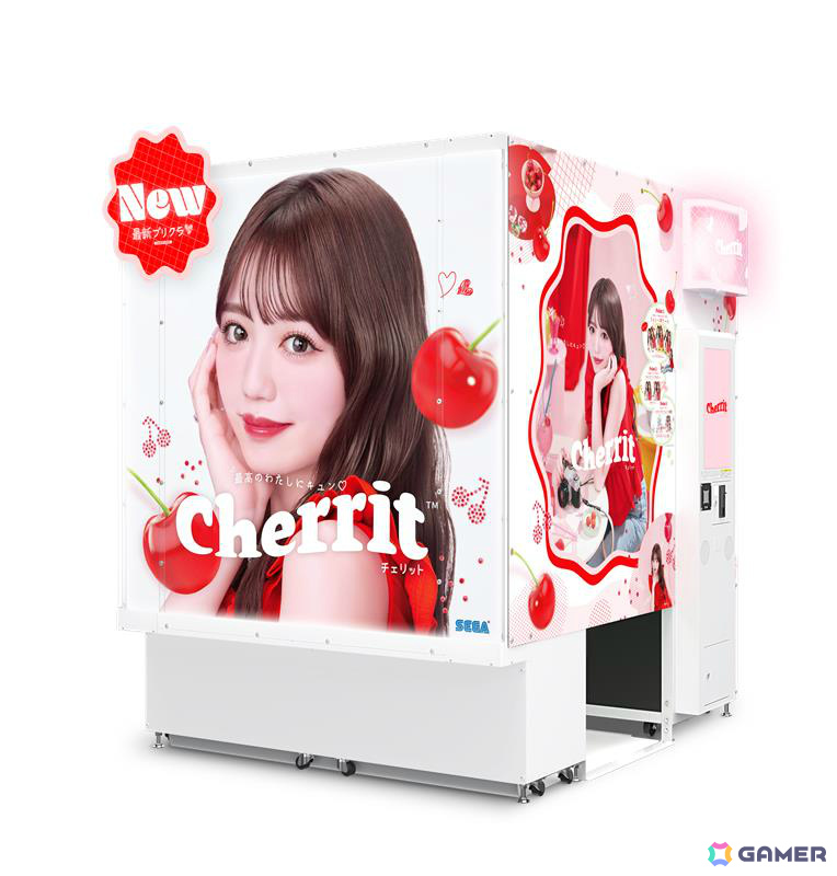 セガの最新プリクラ機「cherrit（チェリット）」が発表！撮影したプリクラをすぐチェックして撮り直せる機能や大きいサイズの“フォトっぽシール”などを搭載の画像1