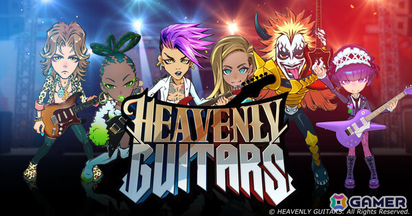 エレキギター特化の対戦型音楽ゲーム「Heavenly Guitars」iOS/Android版が配信！収録楽曲はすべてギターを主役に据えた専用サウンドで構成の画像1