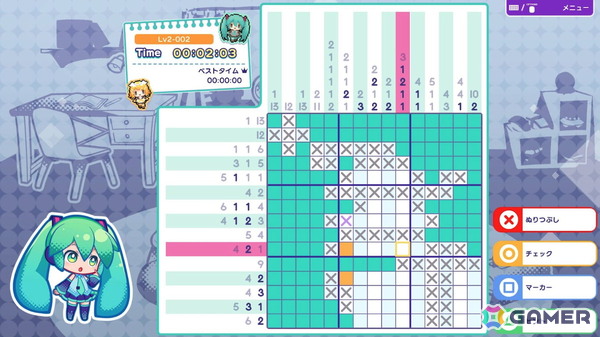 初音ミクとピアプロキャラクターズが登場するパズルゲーム「初音ミク ロジックペイントS」がPS向けに3月19日に発売！の画像2