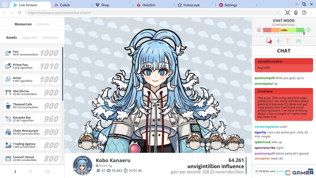 クリッカーゲーム「Holoidle」兎田ぺこらさん、こぼ・かなえるさん、ジジ・ムリンさんを追加するDLCが配信！の画像4