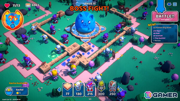 「寿司猫」シリーズの完全新作ゲームとなる「スシキャット・タワーディフェンス」がSwitch/Steamで配信!の画像
