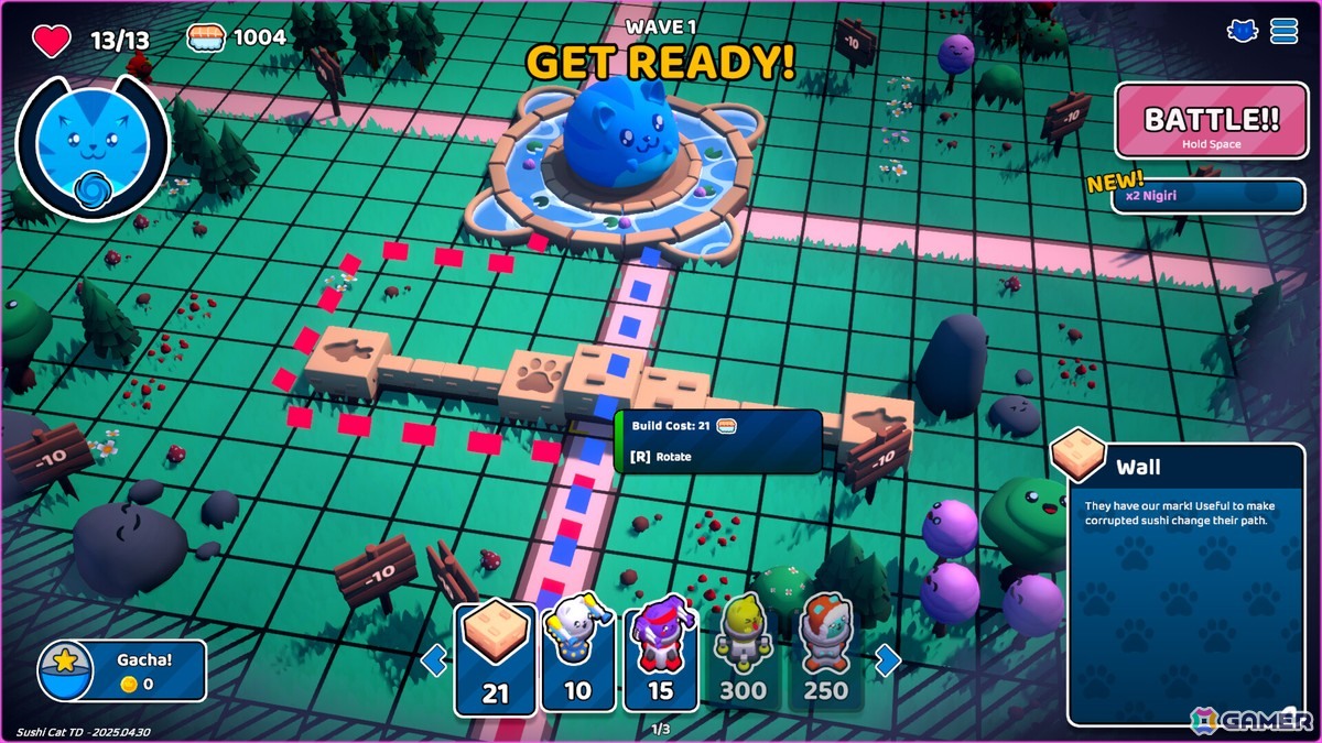 「寿司猫」シリーズの完全新作ゲームとなる「スシキャット・タワーディフェンス」がSwitch/Steamで配信！の画像3