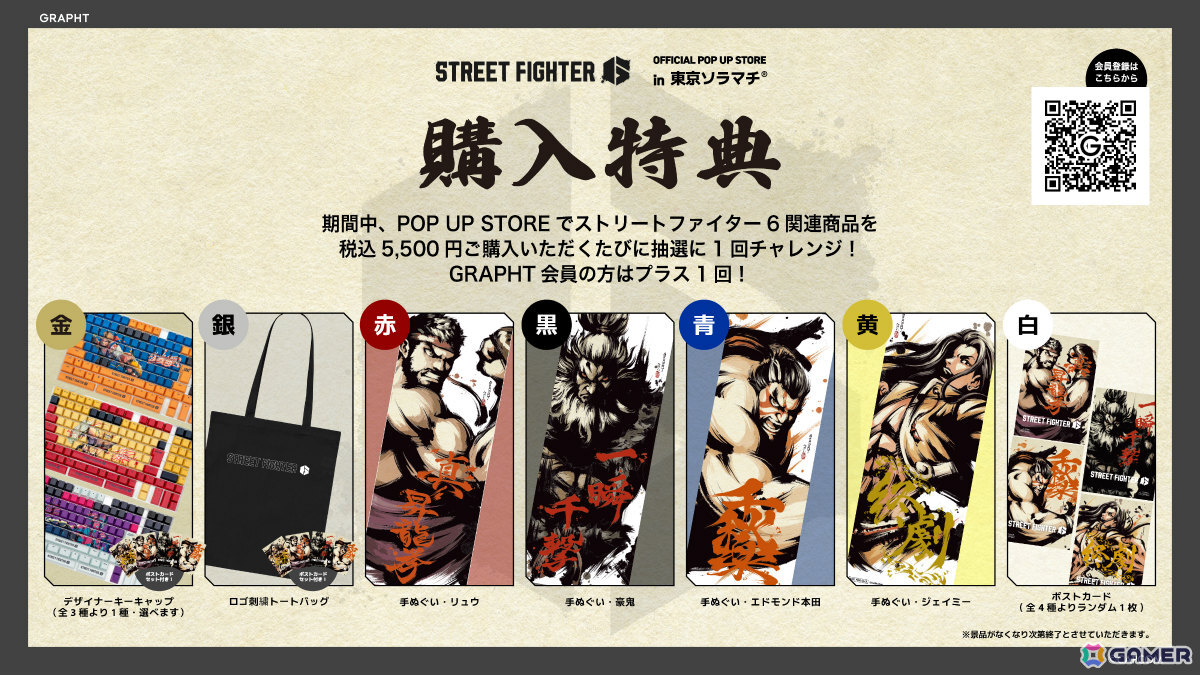 「スト6」リュウたちの必殺技に着目した「Special Moves Collection」が東京ソラマチのポップアップストアやGRAPHT ECに登場!の画像