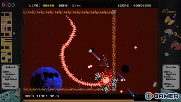 全方位から迫り来る敵を迎え撃つ2Dシューティング「AREA WARS」がリリース！連鎖爆発による爽快なスコアアタックを楽しもうの画像