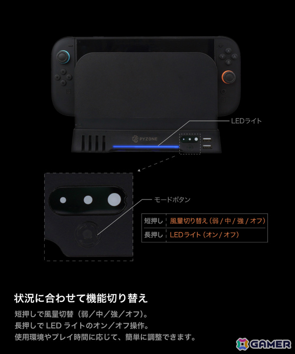 Switch 2ドックの排熱対策アイテム「SW2ドックも冷やすッチ」が発売！本体の空気循環をサポート、ゲームカードも8枚収納できるの画像