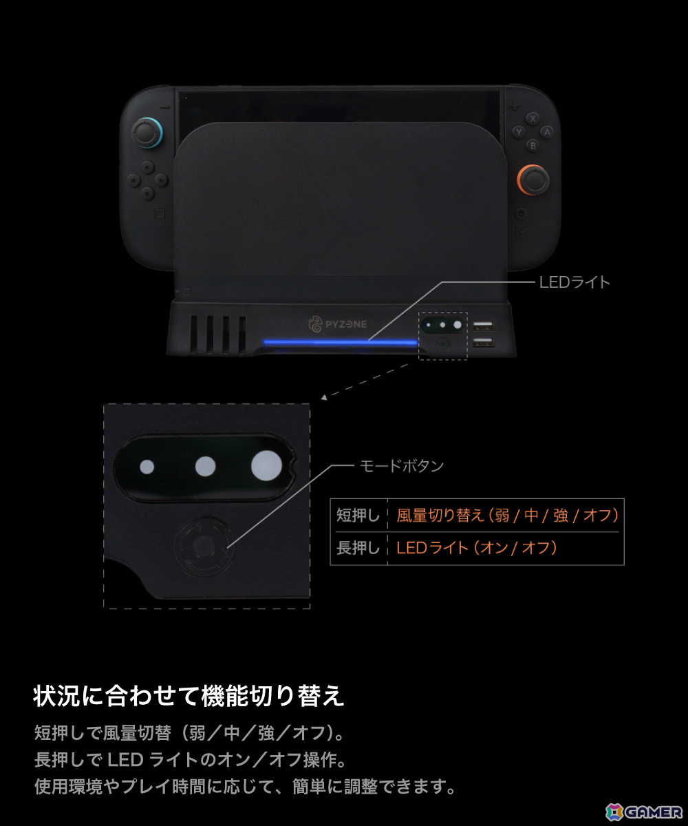 Switch 2ドックの排熱対策アイテム「SW2ドックも冷やすッチ」が発売！本体の空気循環をサポート、ゲームカードも8枚収納できるの画像7