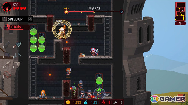塔を登ってくる敵を罠とアクションで迎え撃つローグライト・ディフェンスゲーム「魔王の塔」Steamプレイテストが開催！の画像