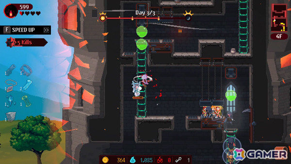 塔を登ってくる敵を罠とアクションで迎え撃つローグライト・ディフェンスゲーム「魔王の塔」Steamプレイテストが開催！の画像