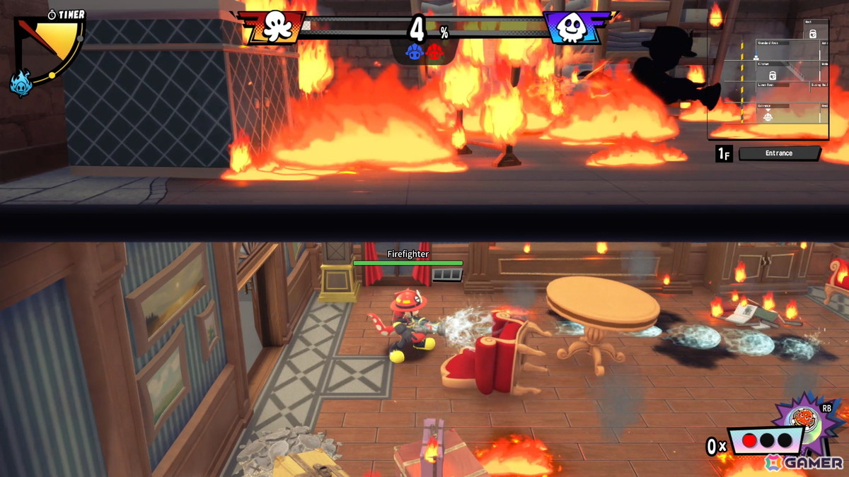 消防士に紛れ込む“火をつけているアーティスト”は誰だ！オンラインマルチの人狼アクションゲーム「OCTOPinbs」がSteamで2026年春に発売の画像4