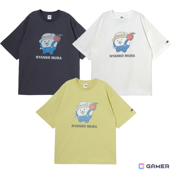 「パズルで豊作！にゃんこ村」×FRUIT OF THE LOOMのコラボアイテムが発売！にゃんこたちがフルーツや野菜を手にしたアートワークで登場の画像2