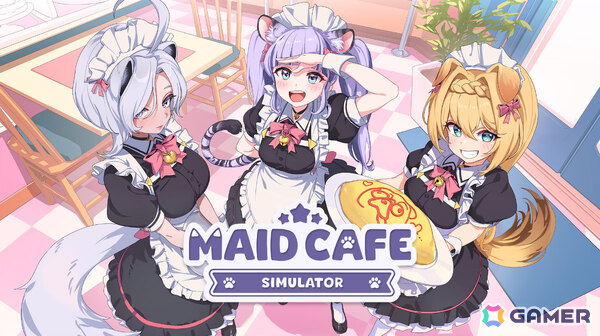 韓国インディーゲームとして初めてVTuber IPを活用したフル3Dシミュレーション「Maid Cafe Simulator」が2026年下半期にリリース！の画像1