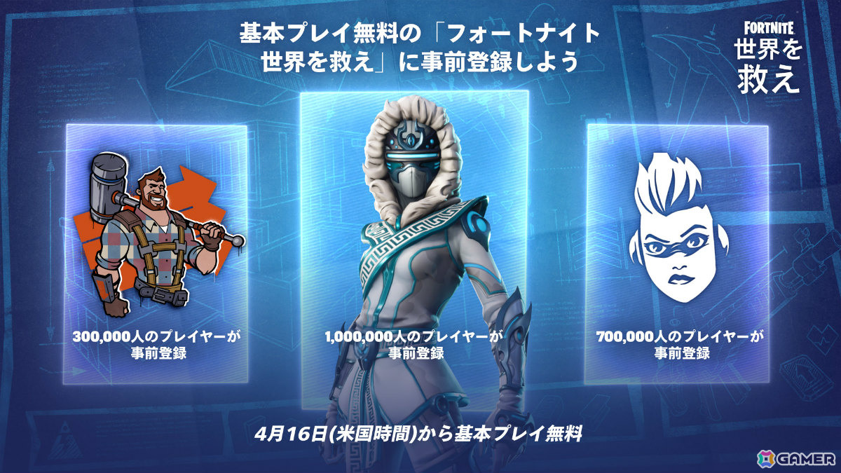 「フォートナイト」協力型モード「世界を救え」が4月16日より基本プレイ無料に！拠点を建設、武器をクラフトしながら押し寄せるモンスターの群れに立ち向かえの画像