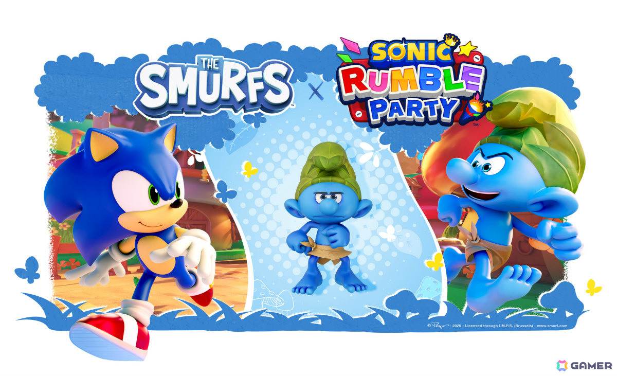 「ソニックランブル」で「スマーフ」とのコラボイベントが3月16日より開催！限定スキンやコラボステージが登場の画像