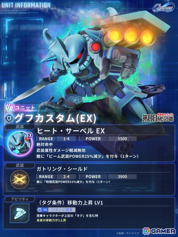 「SDガンダム ジージェネレーション エターナル」でストーリーイベント「機動戦士ガンダム 第08MS小隊」が開催！UR「グフカスタム（EX）」などがピックアップガシャに登場の画像5