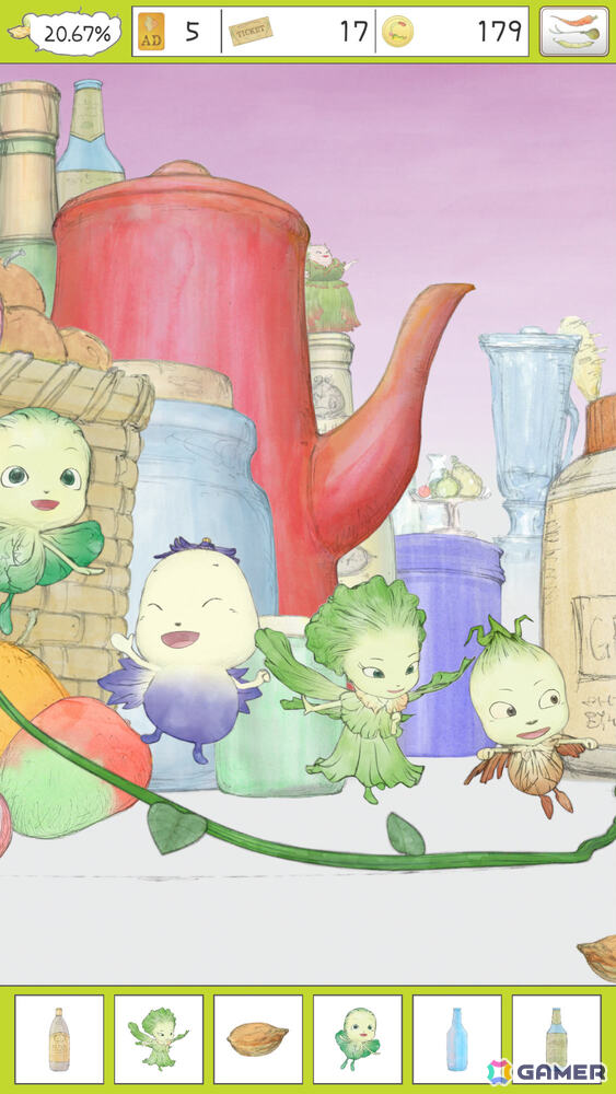 天野喜孝氏原作のアニメ「やさいのようせい」初となるゲームアプリ「やさいのようせいのさがしもの」が配信！の画像