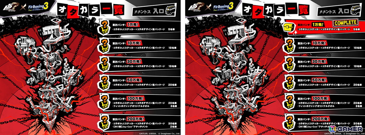「Fit Boxing 3」×「ペルソナ5 ザ・ロイヤル」によるXキャンペーン第2弾「目指せ200万発！！全てのオタカラをその手で奪え！」が開催！の画像3