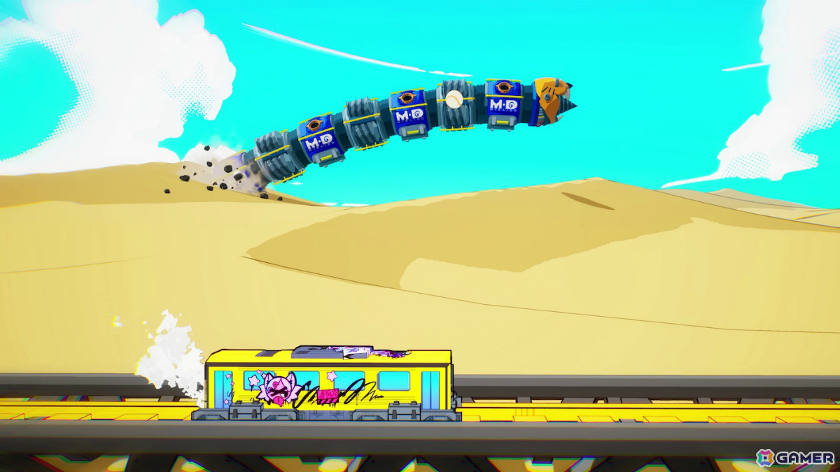 爆速で走る電車を操りトリックを決めるアクションレースゲーム「電車アタック」の配信日が6月18日に決定！Switch 2にも登場の画像5