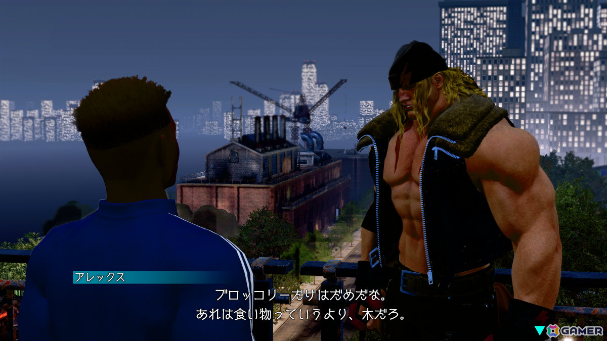 ストリートファイター6のゲームプレイ画面に登場するアレックス