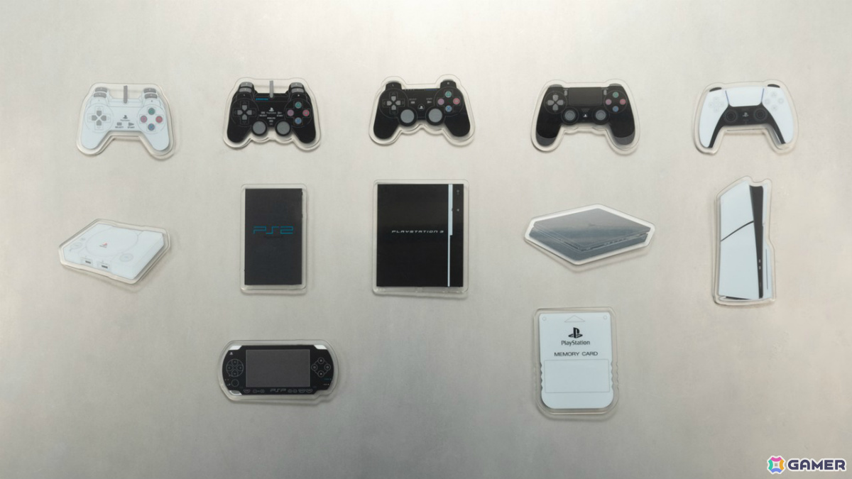 「アクリルバッジ / PlayStation」全12種 各880円(税込)、BOX 10,560円(税込)