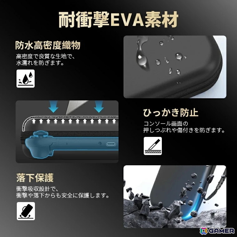 Switch 2対応の収納ケース＆保護フィルムセットが登場！持ち運び時の衝撃と画面を同時に保護の画像2