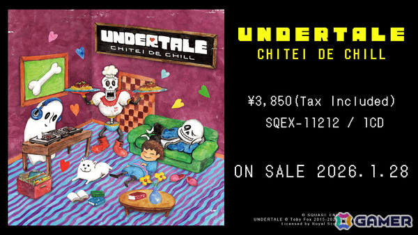 「UNDERTALE」10周年を記念してスクエニとのコラボTシャツが発売！サンズ＆チョコボなどの描き下ろしイラストがデザインされた全5種の画像12